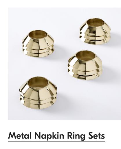 Metal Napkin Ring Sets